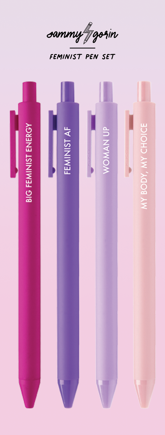 Feminist Jotter Gel Pens, Set of 4