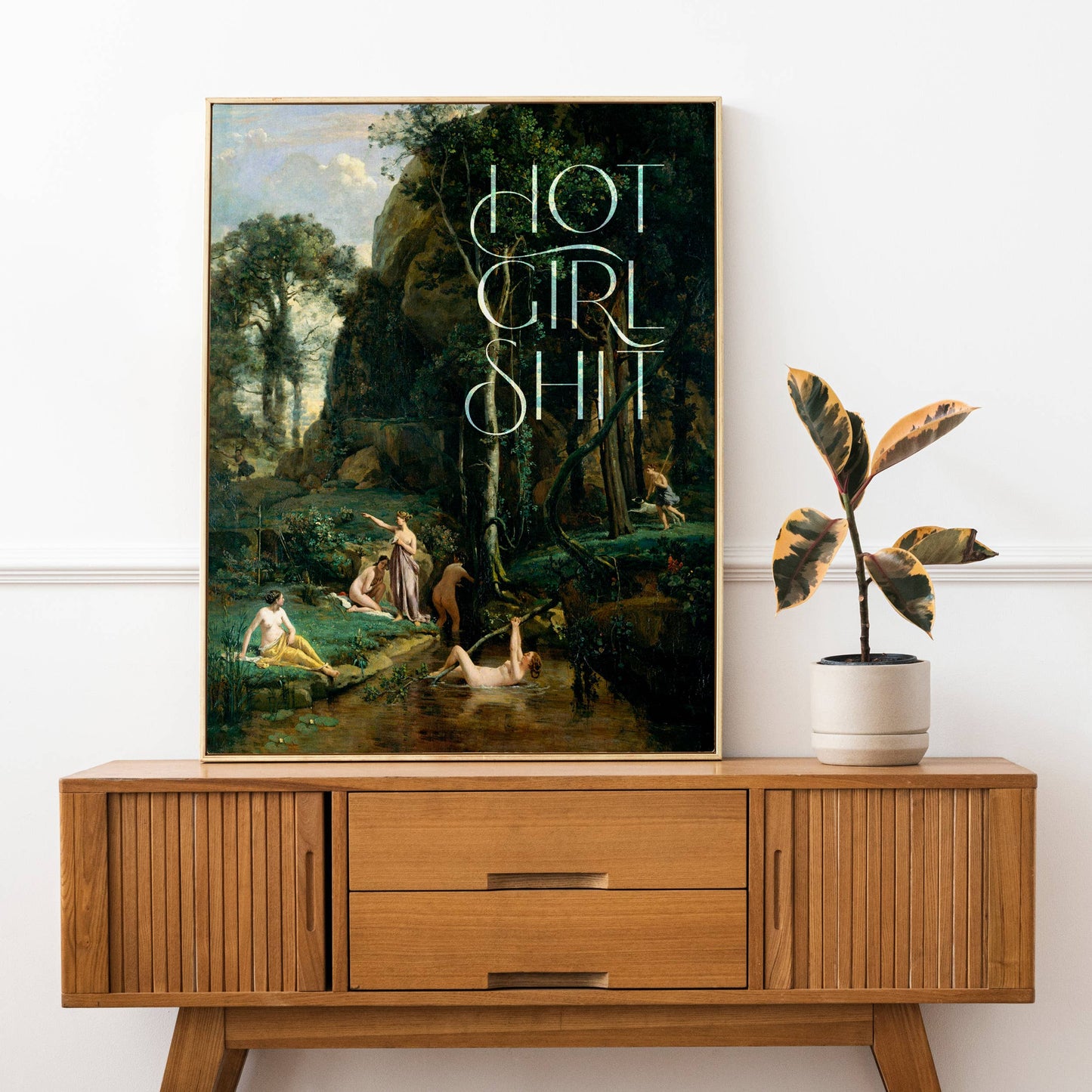 Hot Girl Shit Altered Classic Art Print, 8x10
