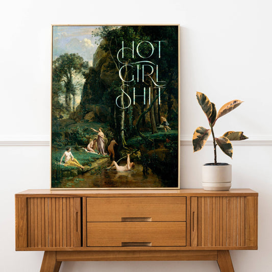 Hot Girl Shit Altered Classic Art Print, 8x10