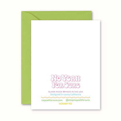 Funny New Baby Card, Baby Shower Greeting Card