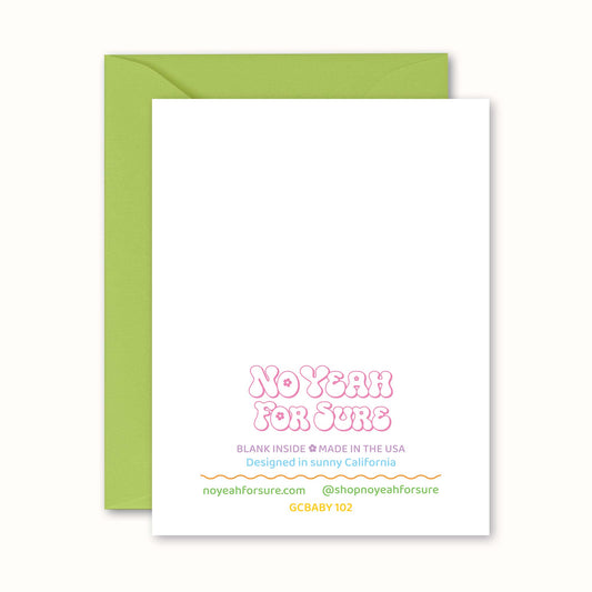 Funny New Baby Card, Baby Shower Greeting Card