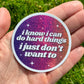 I Know I Can Do Hard Things Glittery Ombre Sticker