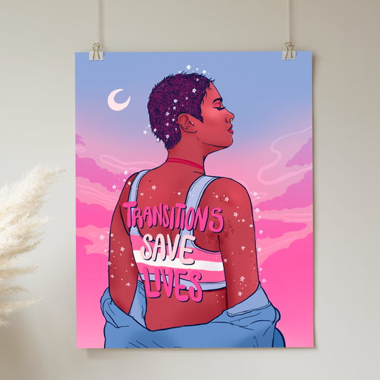 Transitions Save Lives Art Print