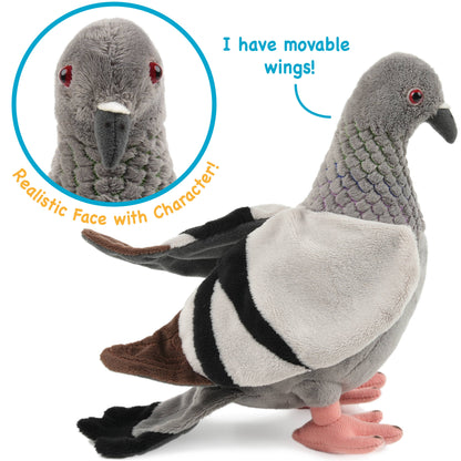 Gray Pepper The Pigeon 8.5" Stuffed Animal