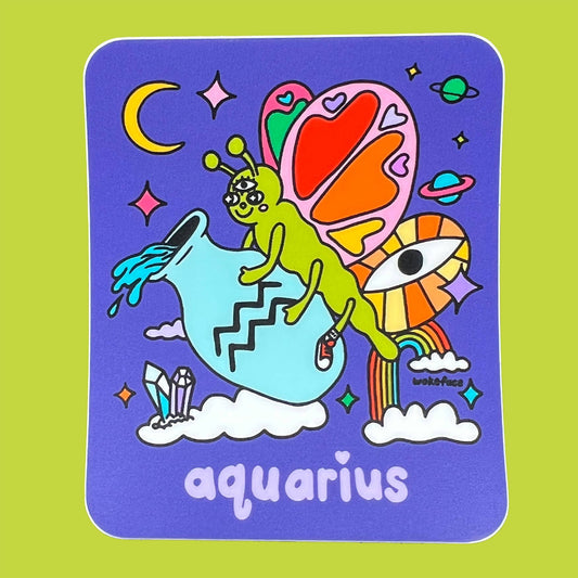 Aquarius Zodiac Sticker