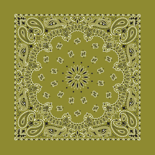 Olive Paisley Bandana