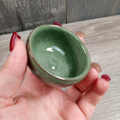 Dark Green 2.25-Inch Gemstone Incense Cone Stand