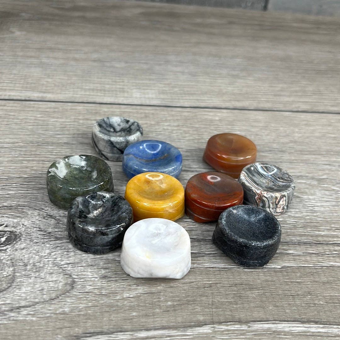 Howlite 1-Inch Gemstone Incense Cone Stand