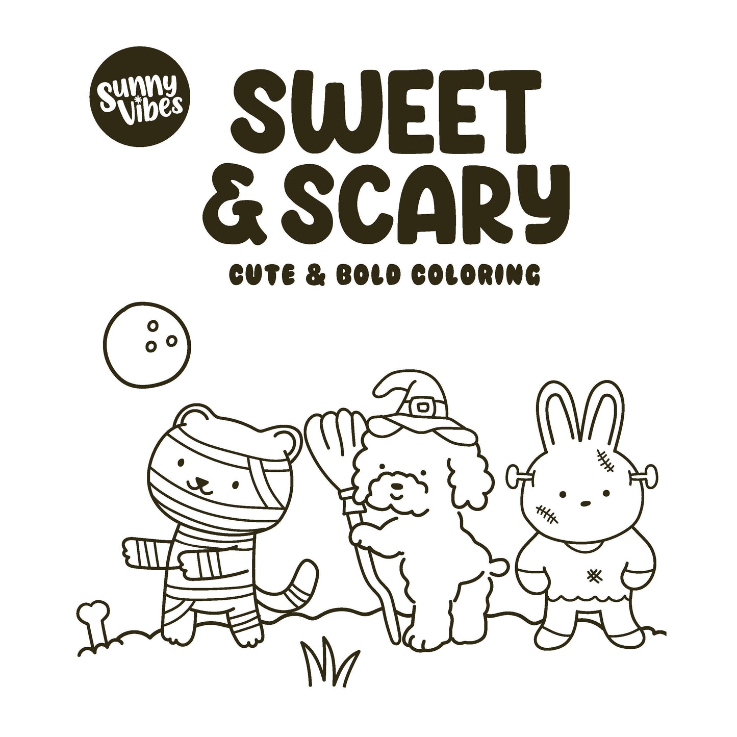 Sweet & Scary: Halloween Coloring Book