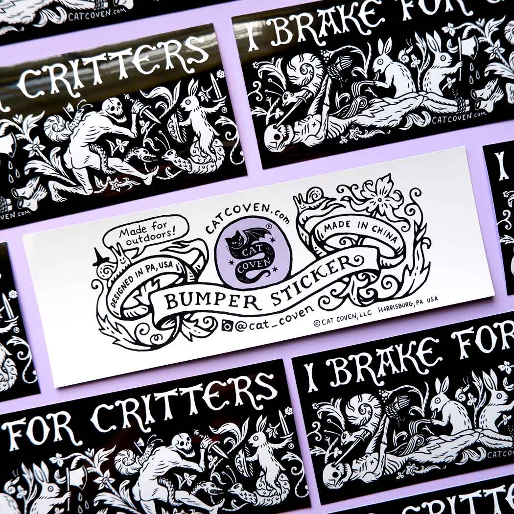 I Brake For Critters Bumper Sticker