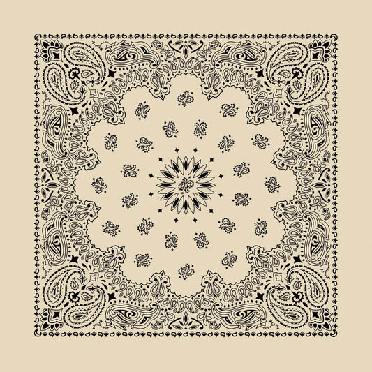 Contemporary Natural Paisley Bandana