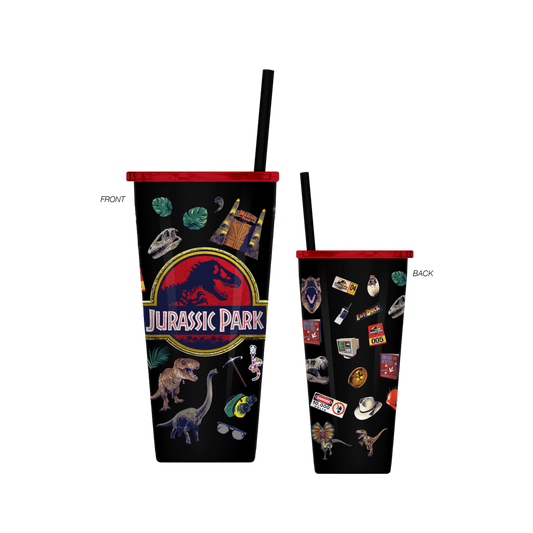 Jurassic Park Logo & Icons 22oz Double Walled SS Tumbler