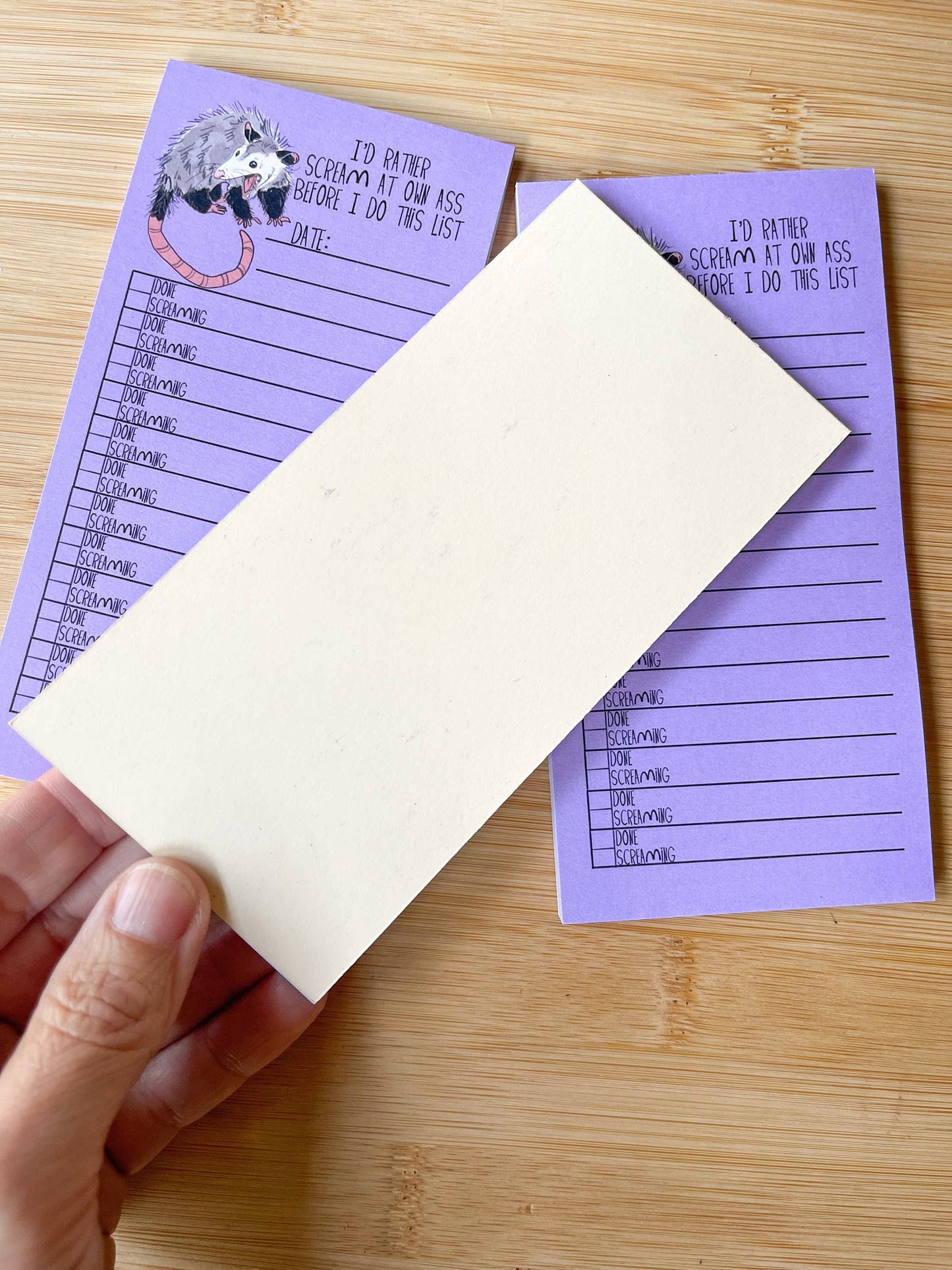 To-Do List Opossum Possum Screaming Notepad