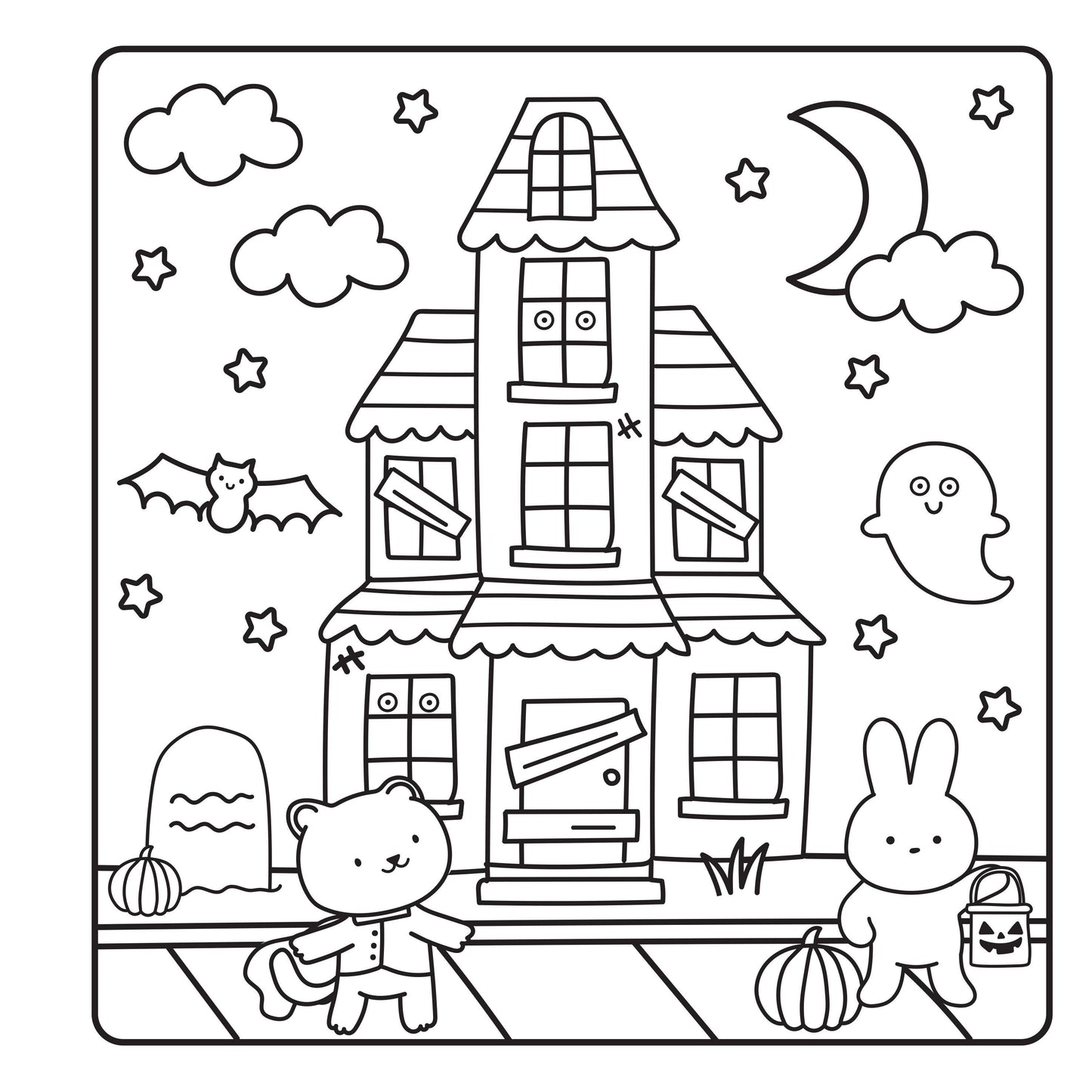 Sweet & Scary: Halloween Coloring Book