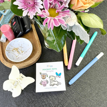 Pocket Pets Animal Designs Mini Coloring Book
