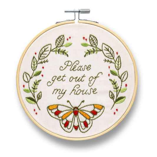 Please Get Out Of My House Embroidery Kit | Funatic