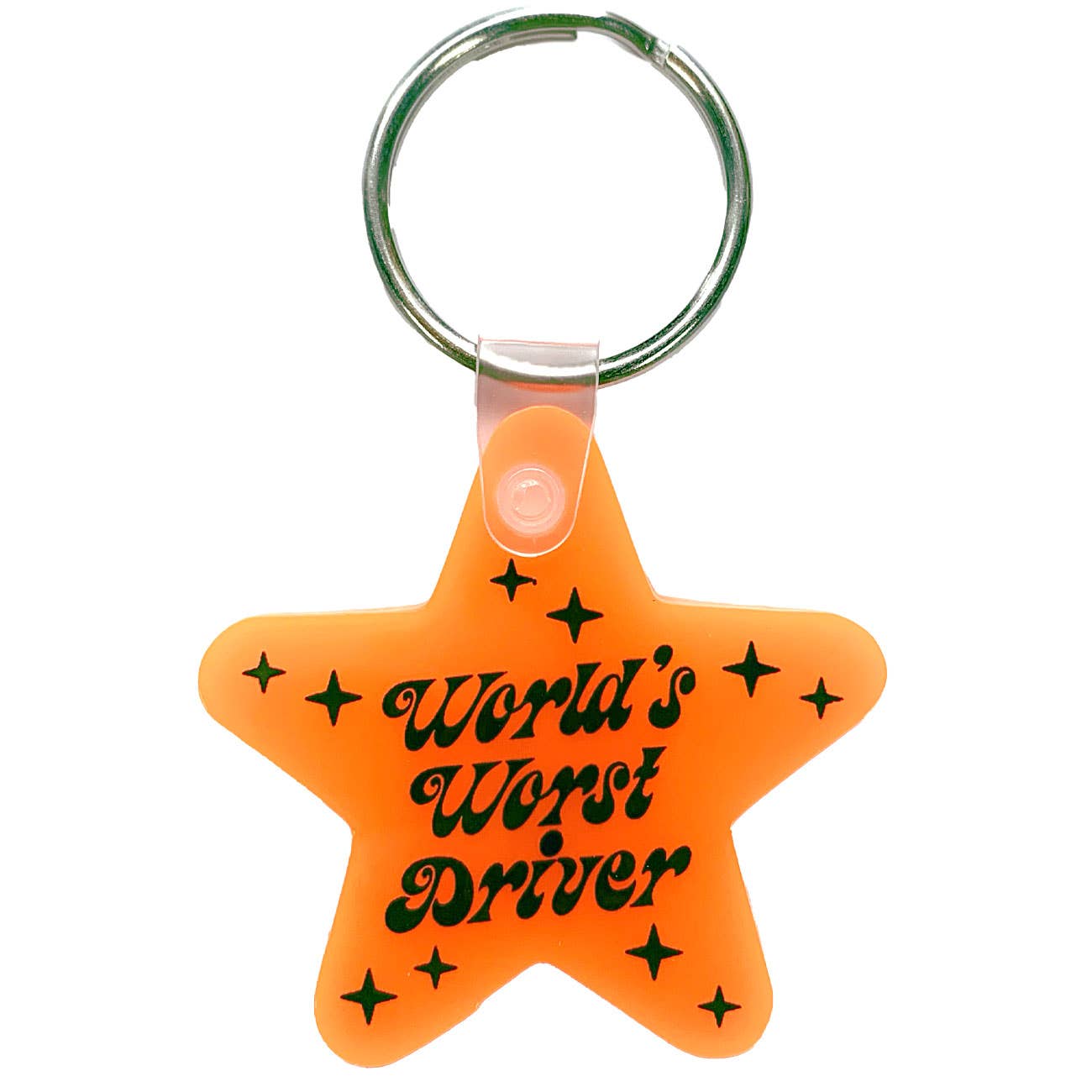 World's Worst Driver Star Shaped Keychain