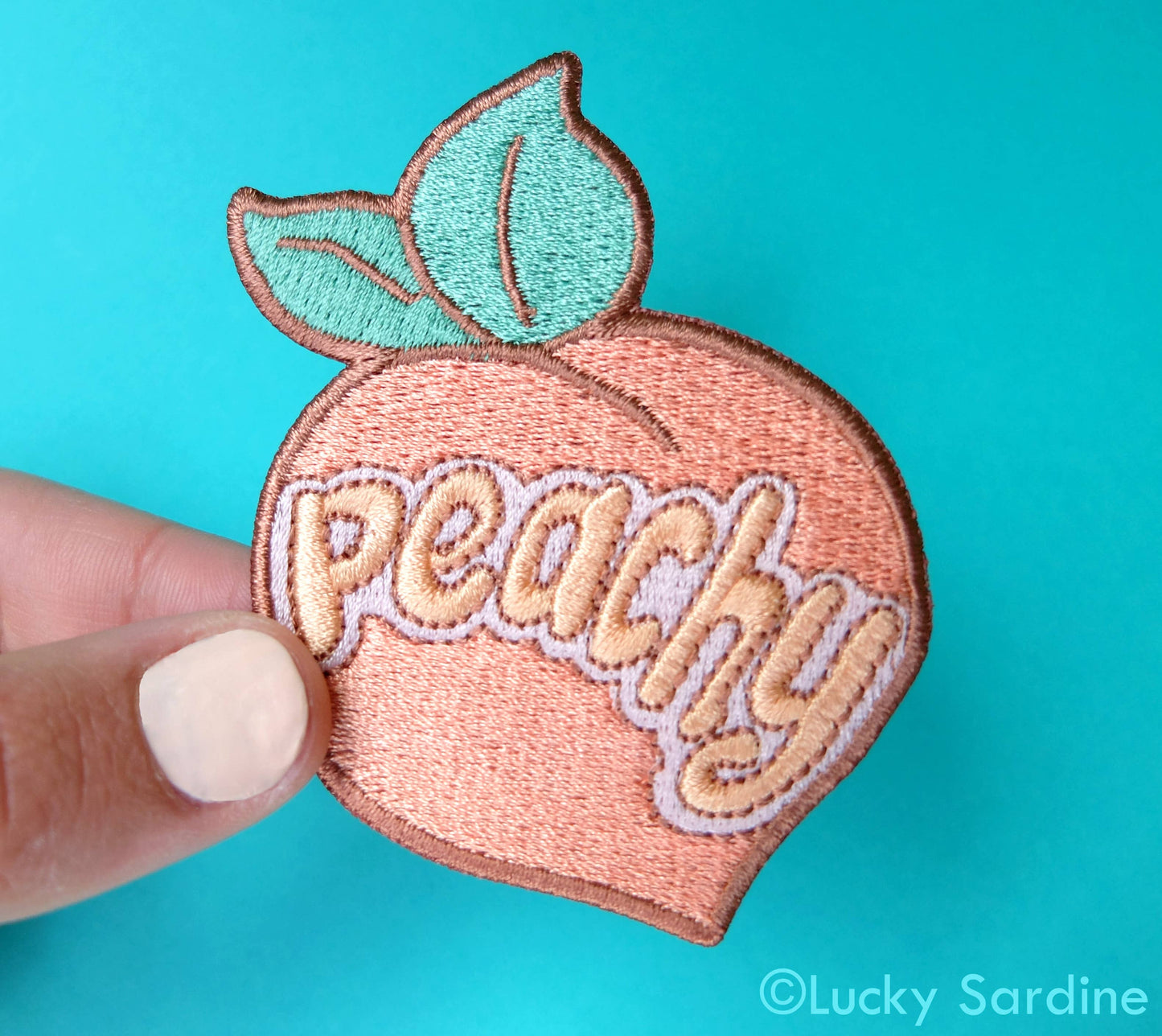 Peachy Embroidered Patch