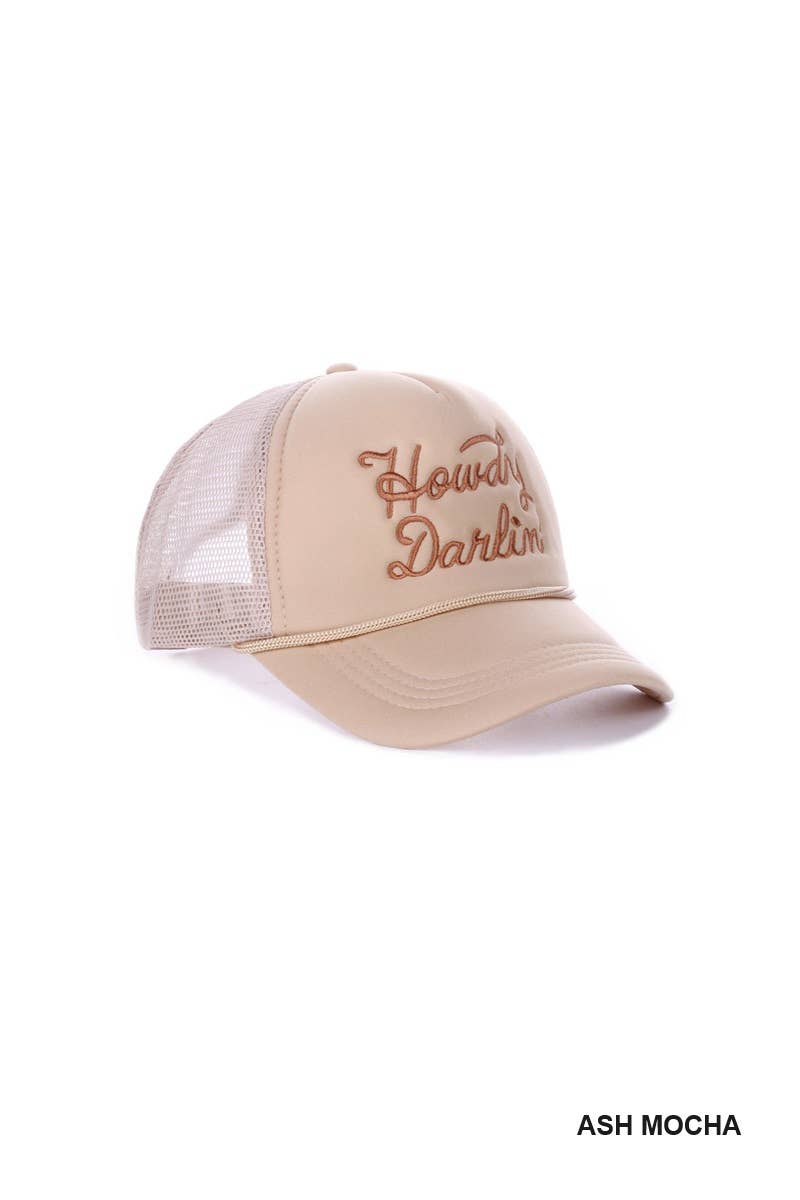 Ash Mocha Howdy Darlin Mesh Trucker Hat