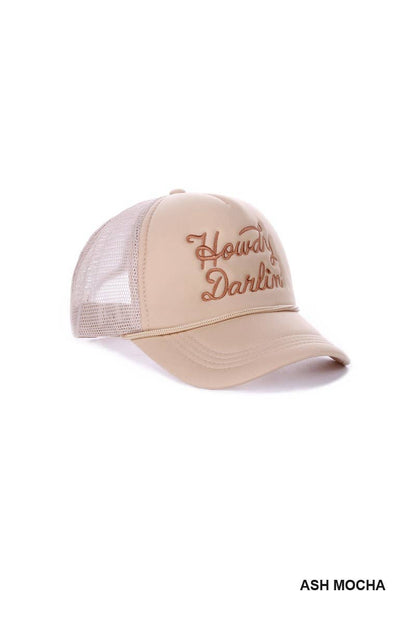 Ash Mocha Howdy Darlin Mesh Trucker Hat