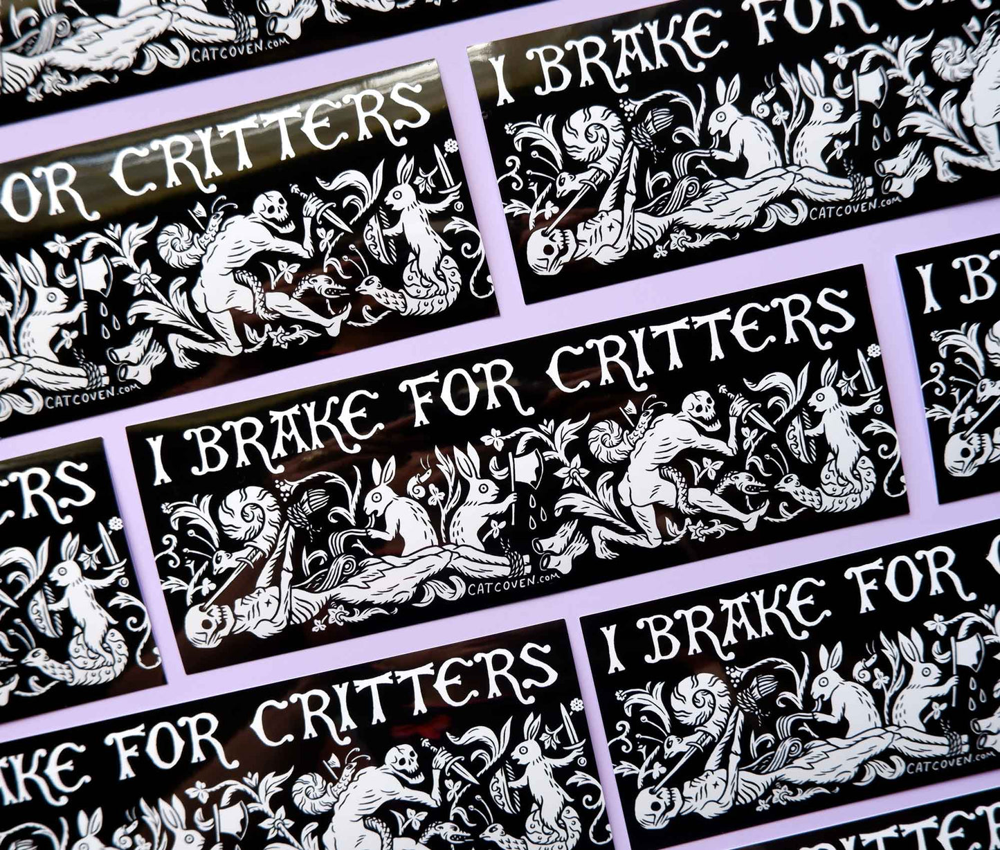 I Brake For Critters Bumper Sticker