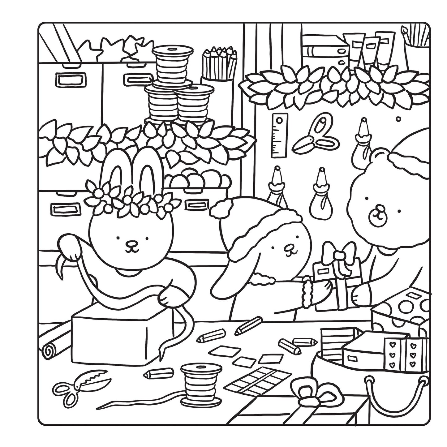 Snuggly Christmas: Coloring Book