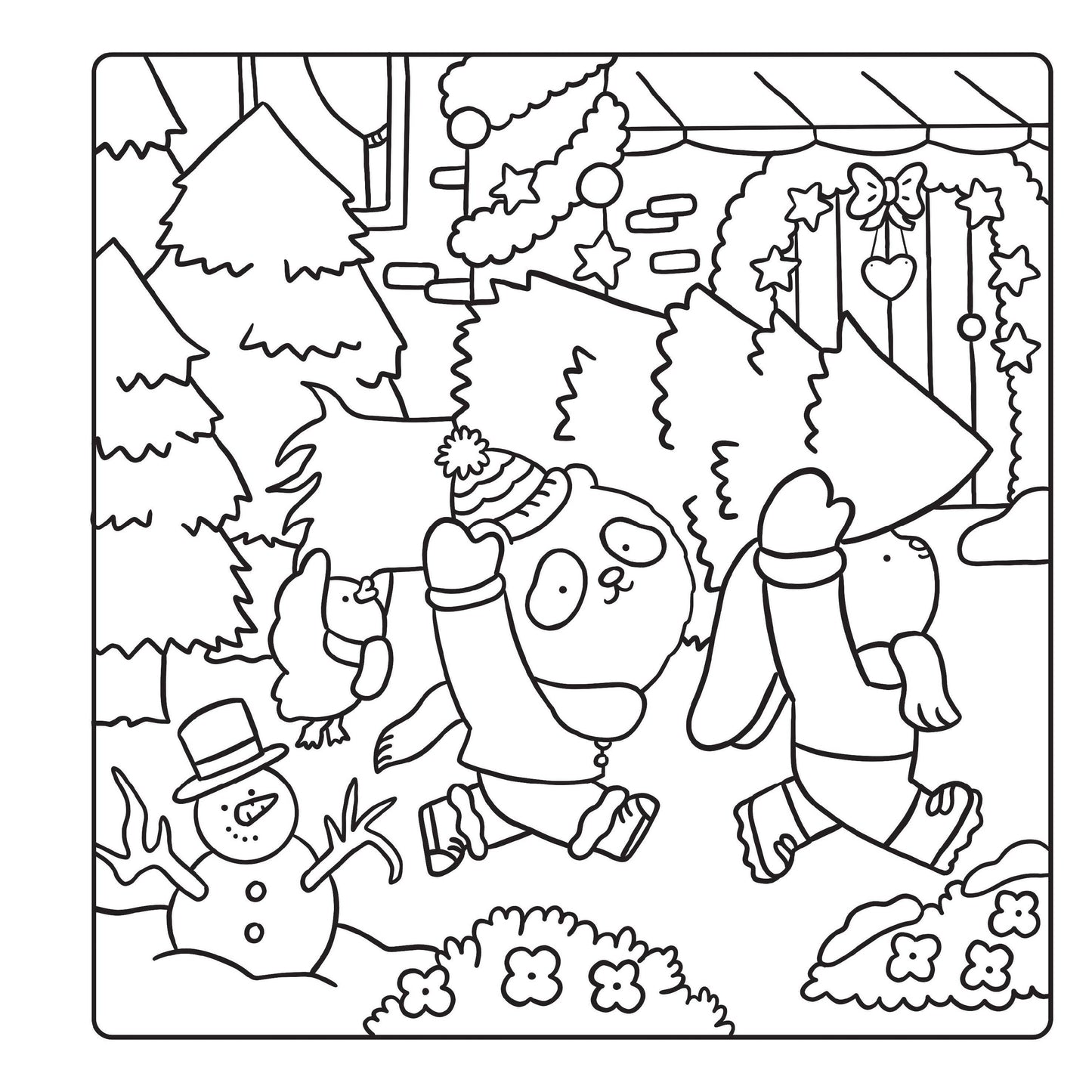 Snuggly Christmas: Coloring Book