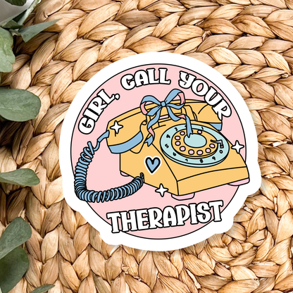 Funny Therapy Mental Health Sticker