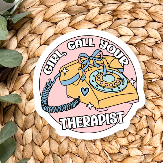 Funny Therapy Mental Health Sticker