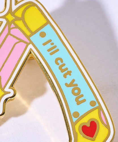Cut Enamel Pin