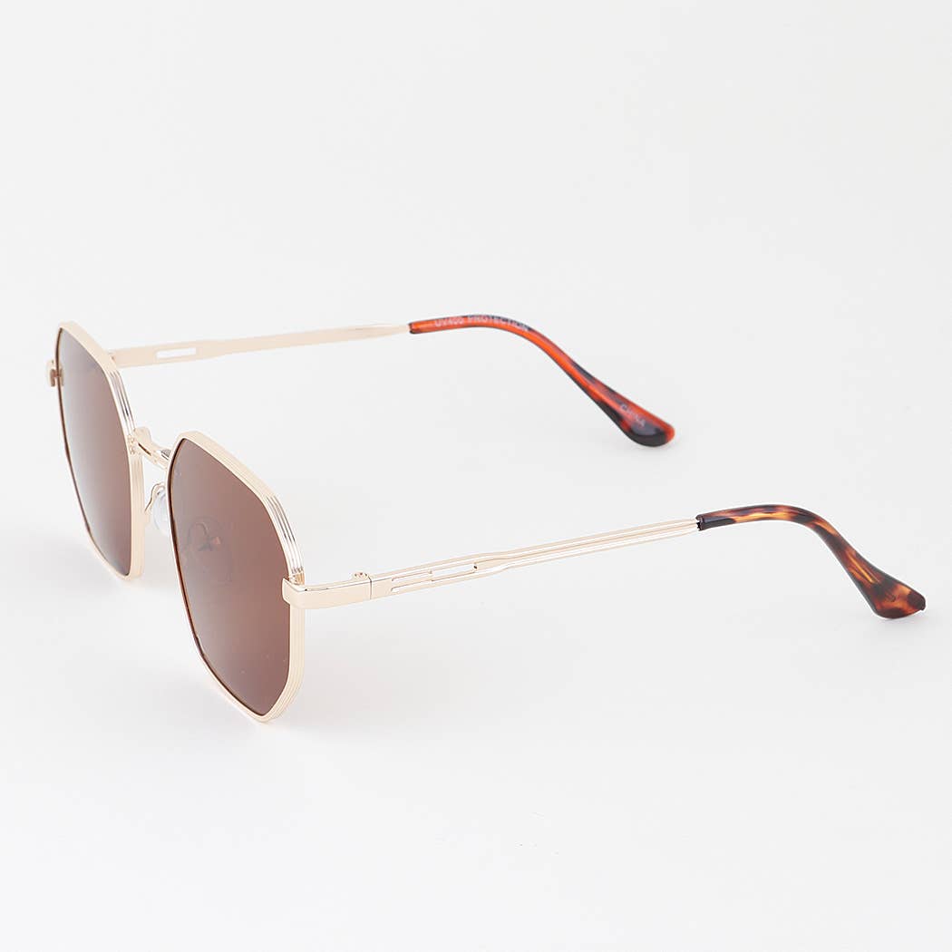Classic Metal Geometric Sunglasses: Mix