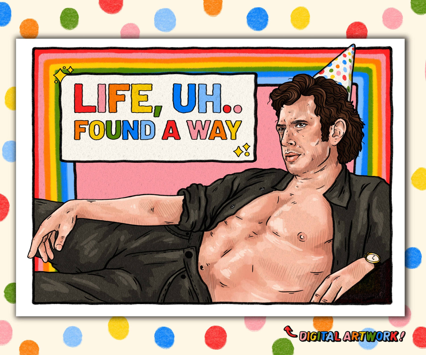 Jeff Goldblum Jurassic Park Greeting Card