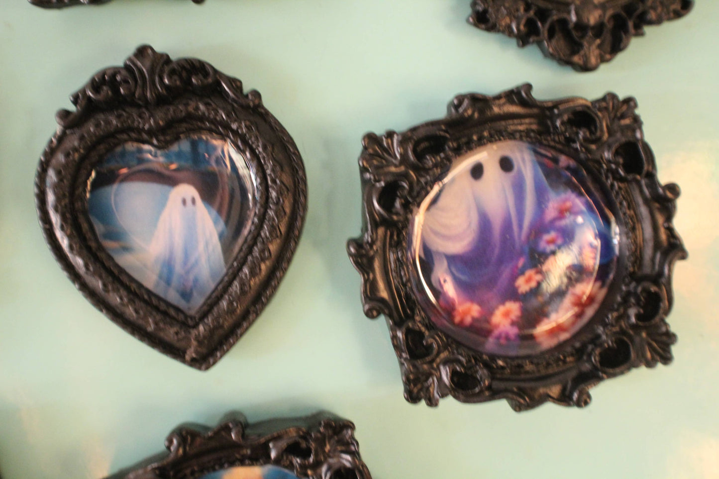 Everyday Ghosts Mini Black Frame Magnet