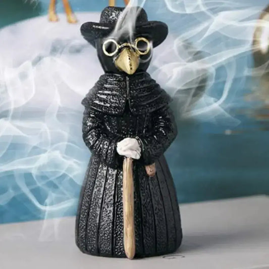 Dark Plague Doctor Raven Incense Burner