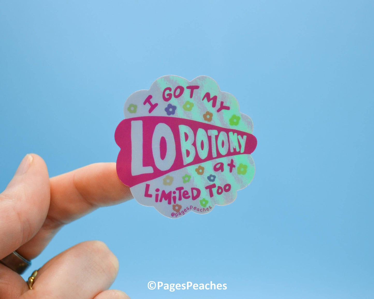 Holographic Lobotomy Waterproof Vinyl Sticker