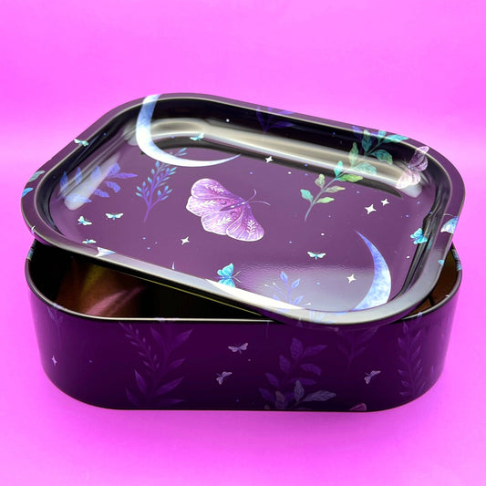 Moon Butterfly Metal Box