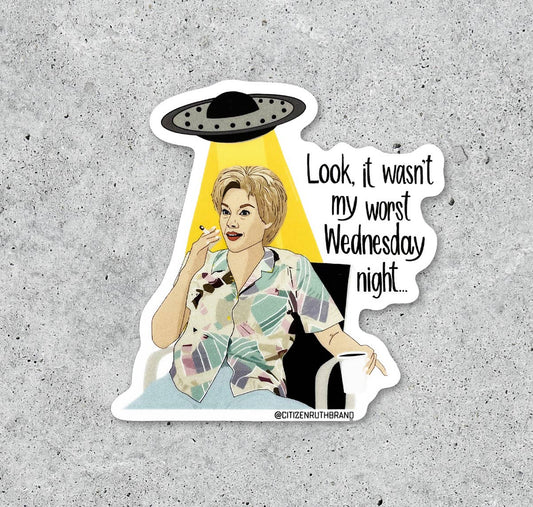 SNL Alien Abduction Sticker