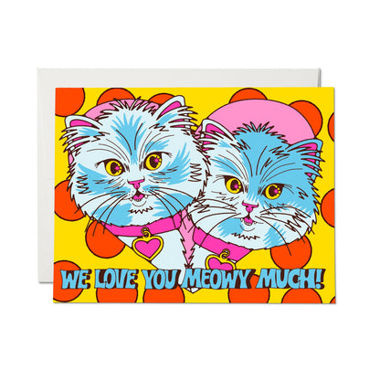 Meowy Much greeting card