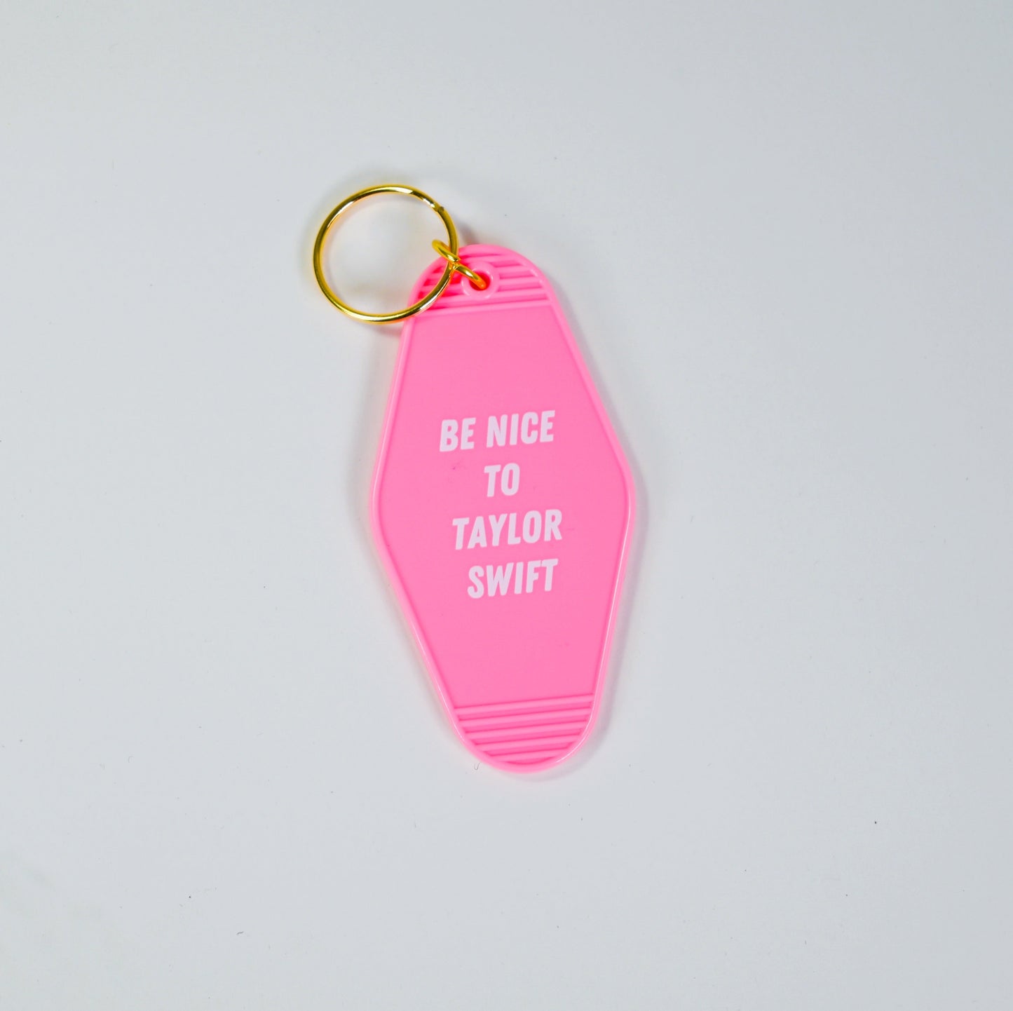 Be Nice To Taylor Swift Pink Motel Keychain