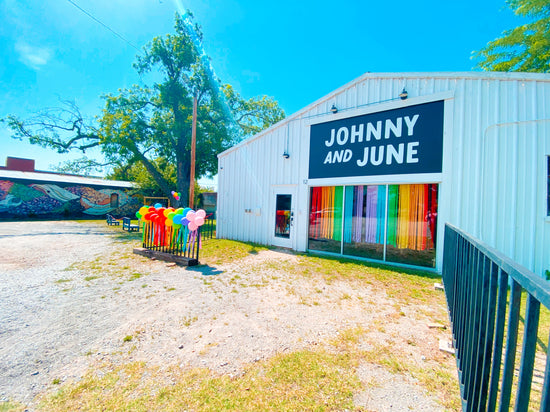 A photo of the front of Johnny and June in downtown Oklahoma City.