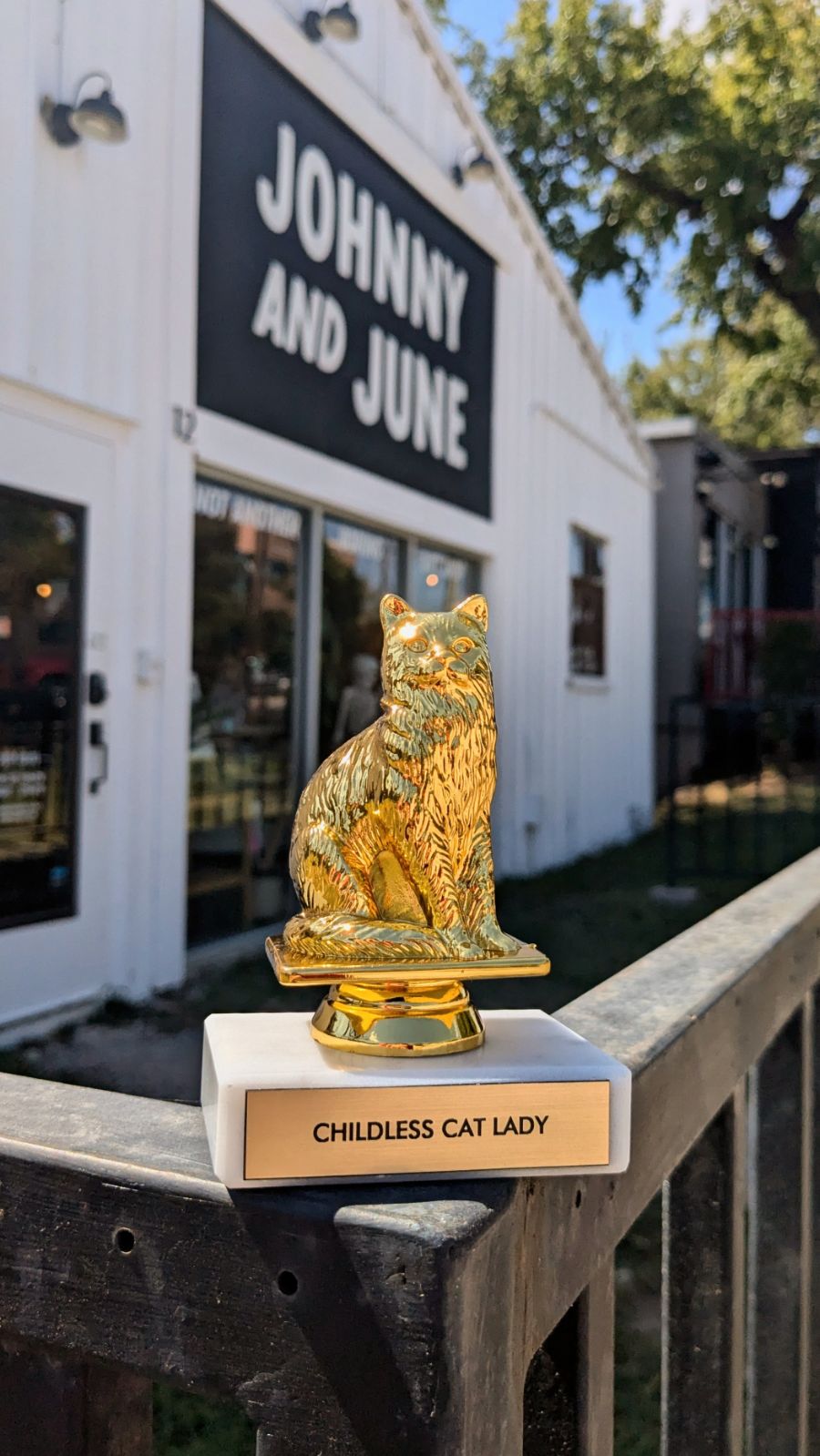 Childless Cat Lady Trophy