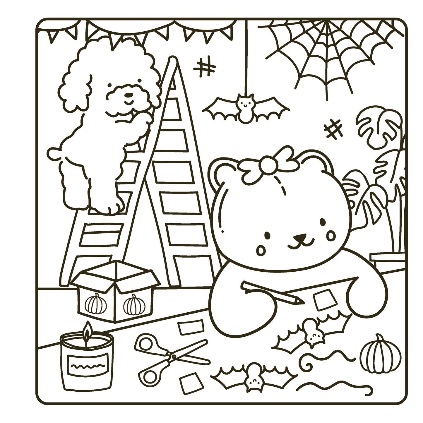 Sweet & Scary: Halloween Coloring Book