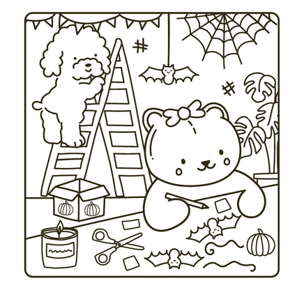 Sweet & Scary: Halloween Coloring Book