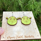 Y2K Shrek Inspired Hand Painted Wood Dangle Earrings