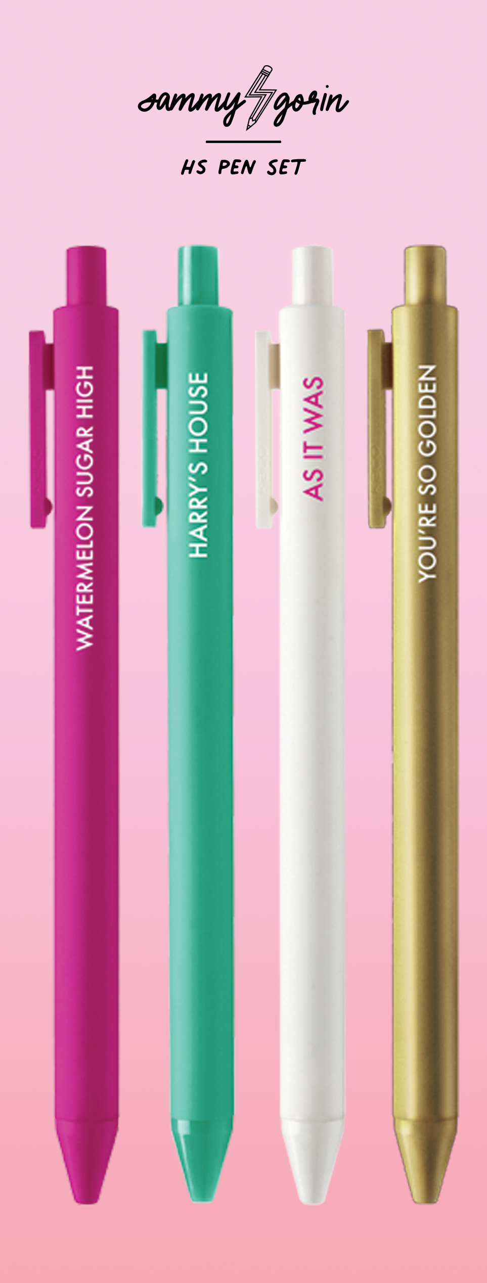 Harry S Jotter Gel Pens, Set of 4