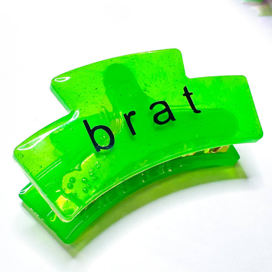 Charli XCX Brat Green Resin Claw Clip