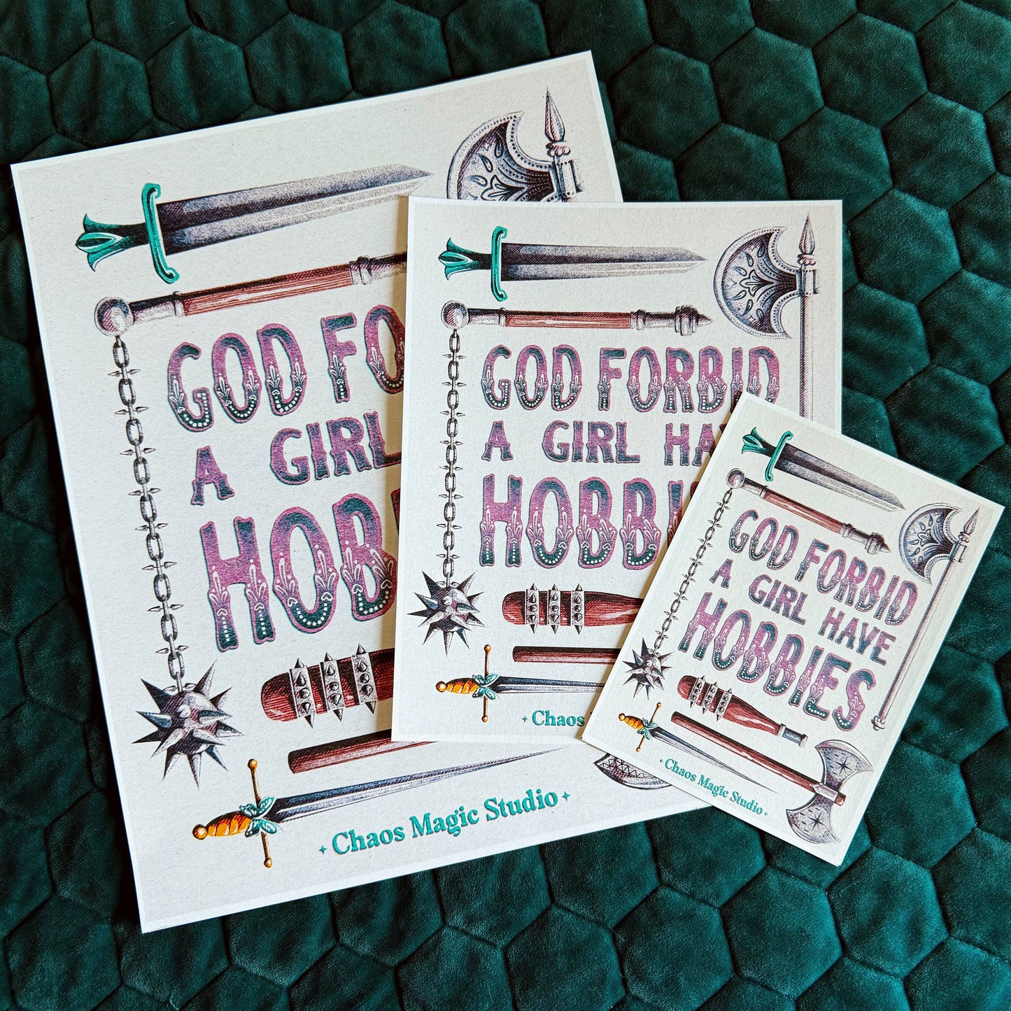 Girl Hobbies Art Print