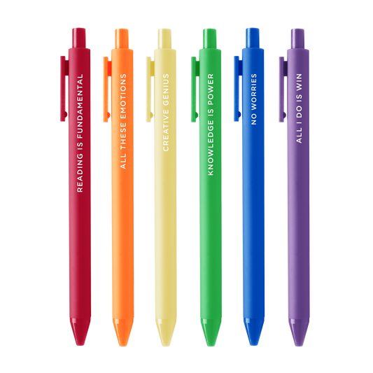 No Worries Jotter Pens, 6 Pack