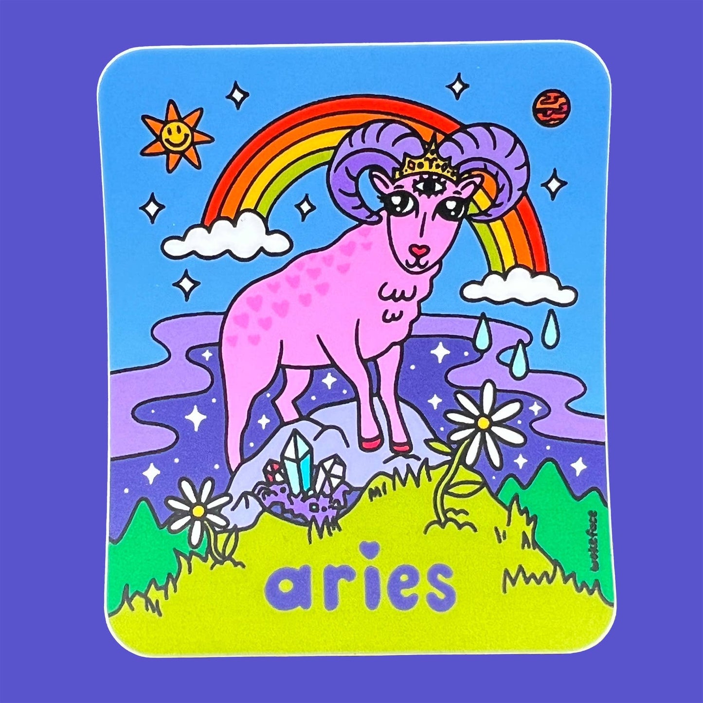 Aries Zodiac Sticker