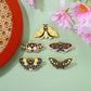 Green/Black/White Floral Moth Butterfly Enamel Pins